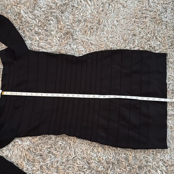 French Connection Black Bodycon Bandage Long Sleeve Dress - Picture 6 of 8